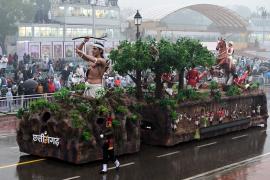 Chhattisgarh's tableau decorated on the path of duty, Chhattisgarh's tableau showed a live glimpse of tribal culture in the rehearsal. Chhattisgarh news hindi news latest News khabargali 