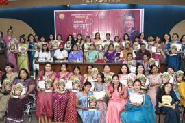 "State Talents Adorned with Traditional Garlands and Bangles: Navsrijan Manch Honors 65 Women and 12 Self-Help Groups with the 'Chhattisgarh Mahtari Alankaran'" — "Raipur: On International Women's Day, the state's 'Mahtaris' (mothers/women) who have performed outstanding work were accorded a grand felicitation. — Shri Amarjit Singh Chhabra, State President of the organization | Chhattisgarh, Raipur | Khabargali"
