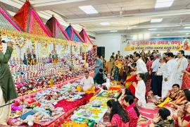 Raipur: 1400 married women performed collective Randal Mata puja, the confluence of devotion and power filled the New Timber Market with reverence, Chhattisgarh, Khabargali