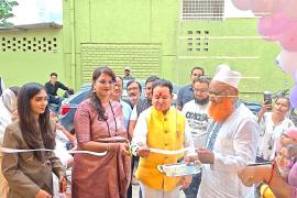 MLA Sampat Agrawal and Managing Director of Star Vedic Welfare Foundation and Vedic News and Vice President of Bharatiya Journalist Mahasangh Chhattisgarh Syed Salma inaugurated 'Nails by Sakina'; New fashion hub opened in Raipur, near SBI Bank, Shankar Nagar, Raipur, Chhattisgarh, Khabargali