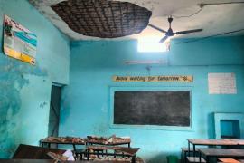  Major accident in Education Minister's home district: Government school roof plaster collapses, 3 students injured. hindi news chhattisgarh news khabargali 