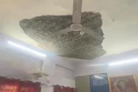 Ceiling plaster fell on the Tehsildar's chair; he narrowly escaped, while the table and computer were damaged. hindi news latest news khabargali 
