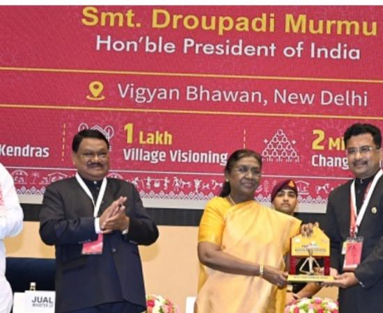 Chhattisgarh once again made its mark on the national stage, honored by the President Chhattisgarh News Raipur news hindi News khabargali 