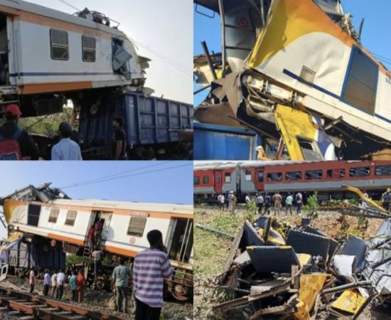 Passenger train runs over goods train in Chhattisgarh, 7 people including loco pilot killed; passengers rescued by cutting bogies with gas cutter; Railways announces compensation, Bilaspur, Khabargali