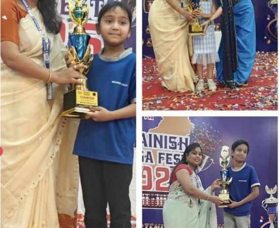 Raipur children showed the power of 'Human Calculator', Shailendra Nagar children hoisted the flag of success in Brainish Abacus Megafest, Vedika Sundarani, Aaradhya Chauhan became 'Champions', Master Trainer of Brainish Abacus Mrs. Deepa Shukla and Trainer Mrs. Sapna Rathore, Chhattisgarh, Khabargali