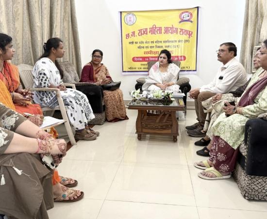 Chhattisgarh Women Commission, Dr. Mamta Sahu, Raigarh Women and Child Development, Women Safety, Child Protection, Women Empowerment, Legal Aid, Women and Child Development Department, Khabargali