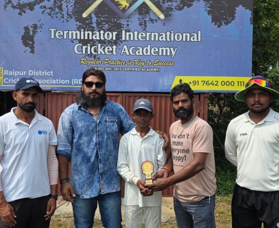 MGM School Raipur, School Cricket Tournament, Chhattisgarh, Vipra School Champions Trophy 2026, Bhavesh Pandey Man of the Match, Chhattisgarh School Cricket, Raipur Cricket, Terminator Cricket Academy, Indoor Cricket, Cricket Academy in Raipur, Tatibandh, Head Coach Dr. Mohammad Shabab Qureshi, Khabargali