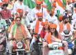 A deluge of tricolours in Raipur West: Thousands gathered, Bharat Mata Chowk reverberated with the aarti of 51 lamps, a massive caravan of tricolours led by MLA and former Cabinet Minister Rajesh Munat, BJP, Chhattisgarh News, Khabargali