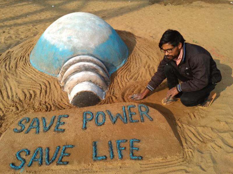 Hemchand sahu sand artist