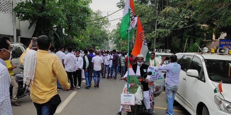 Opposition to Kisan Bill, walking tour, Central Government, Governor Ms. Anusuiya Uike, Chief Minister Bhupesh Baghel and Chhattisgarh Pradesh Congress Committee, President Mohan Markam, Raj Bhavan