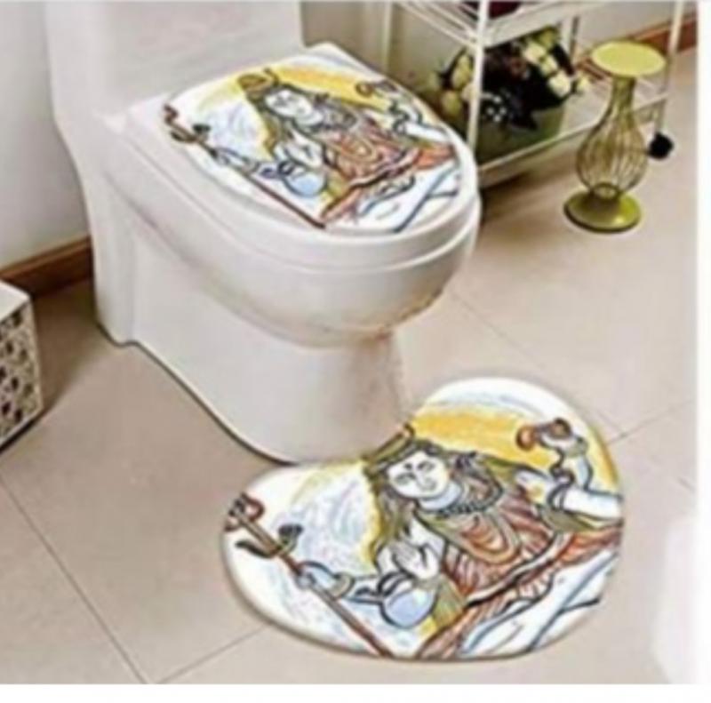 Amazons, toilet seats, photo of Lord Ganesha and Shankar on the doormat, Chhattisgarh Civil Society, Hindu Goddess, Raipur, Chhattisgarh, Khabargali