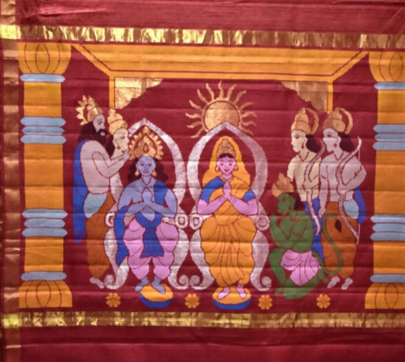 Ramayana Sarees, Handloom Association, Chandrapur, Weavers, Bhagwan Shri Ram Darbar, Parmeshwari Weavers Cooperative Society, Bilasa Emporium Raipur, Minister Guru Rudrakumar, Khabargali
