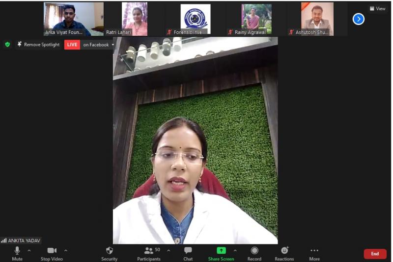 Arka Viatt Foundation, Phulwari Teaching and Youth Welfare Committee and Gurukul Women's College organized, online webinar, Karona Virus, Ayurveda Siddhanta, Dr. Sandhya Gupta, Vinay Sonwani, Nitesh Sahu, Dr. Sudhir Yadav, Dipendra Barmate, Raat Lahiri, Raipur, Khabargali