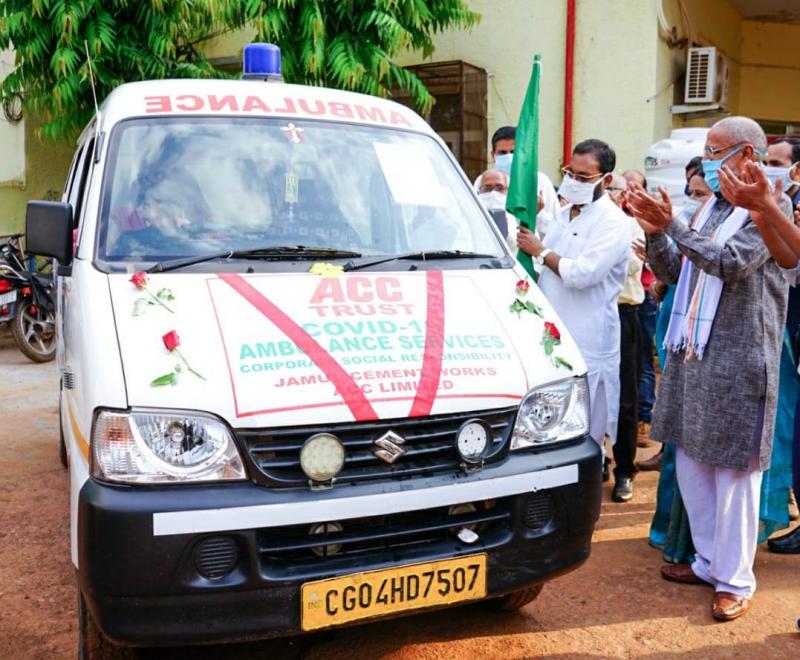 Guru Rudrakumar, Minister of Public Health Engineering and Village Industries, social organization Shri Radhakrishna Sanskar Manch, Kovid Center, Jamul Municipal Council of Durg District, Chhattisgarh, Khabargali