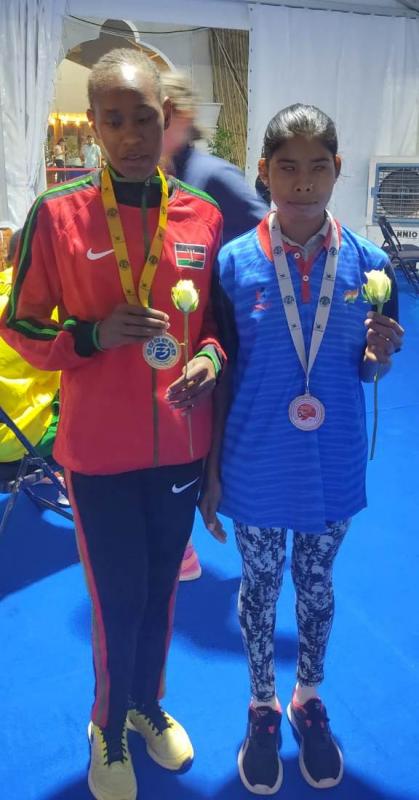 Blind Runner, Ishwari Nishad, Dubai, World Para Athletics Grand Prix, Silver Medal, 13th Faiza International Championship, Mahasamund, Chhattisgarh, Khabargali