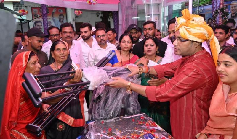 Guru Rudra Kumar, Minister of Public Health Engineering and Village Industries, on his birthday, distribution of walkers, crutches and hearing machines to differently-abled people, News Gali