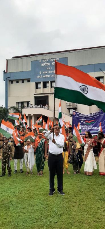 Amrit Mahotsav of Azadi, Shri Gujarati English Medium School and Shri Gujarati Hindi Medium School Devendra Nagar Raipur, Chhattisgarh, Khabargali