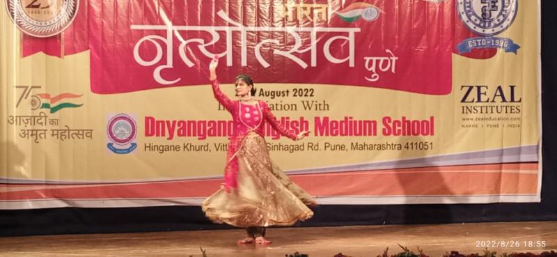 India Dance Festival, National Dance Festival 2022, Raipur Anjali Sharma, Bhartiya Sanskriti Samman-2022, Kathak Dance, Culture India, Gyanganga English Medium School Pune, Cartoonist Trymbak Prasad Sharma, Khabargali