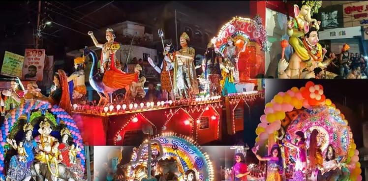 Ganpati Bappa's farewell, tableau, Raipur, Chhattisgarh, Khabargali