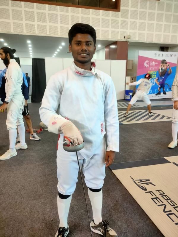 Gujarat, organized in Gandhinagar, 36th National Games, RS surgeon, won silver medal, Bashir Ahmed Khan, S Bharathidasan, Sports and Youth Welfare Department, Director Shweta Sinha, Team Coach Johnson, Manager, Akhilesh Dubey, Chhattisgarh, Khabargali
