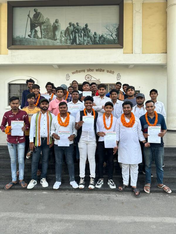 Congress Seva Dal Youth Brigade, Arun Tamankar, Mohammad Tajul, Raipur district executive team announced, Chhattisgarh, Khabargali