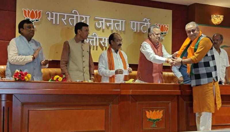 Former senior officers including MLA Dharamjit Singh joined BJP, Lormi, Chhattisgarh,khabargali