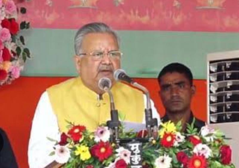 Public meeting before filing nomination in Rajnandgaon, former Chief Minister Dr. Raman Singh, Assembly Elections, Chhattisgarh, Khabargali