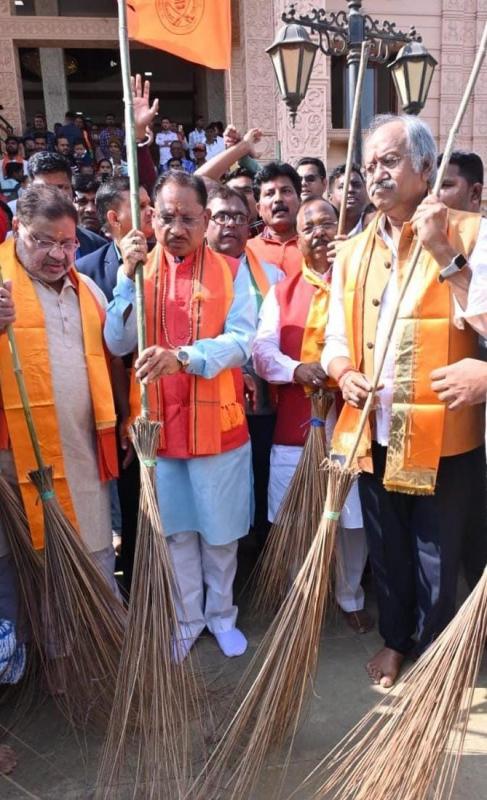 Chief Minister Shri Vishnudev Sai, Shri Ram Temple, Pooja Archana, Raipur, Chhattisgarh, Khabargali