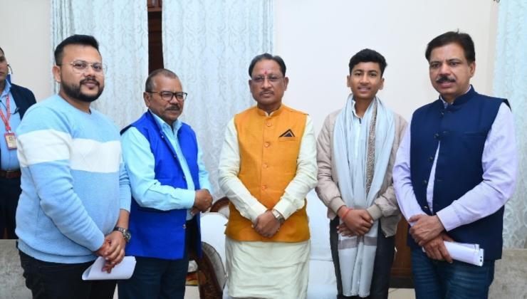 Chief Minister Vishnu Dev Sai, Pahuna, Waterpolo sports player Mr. Abhijeet Raj Soni, Under-19 National Water Polo Competition, Chhattisgarh, Khabargali