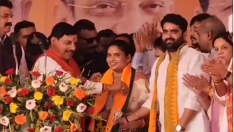 Nirmala Supreme, who was MLA from Bina assembly constituency, Congress MLA joins BJP, Khabargali