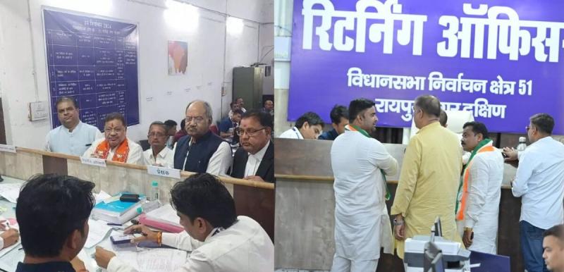 9 candidates including Sunil Soni and Akash Sharma submitted their nominations, Raipur Nagar South by-election-2024, 21 people submitted their nominations, Khabargali