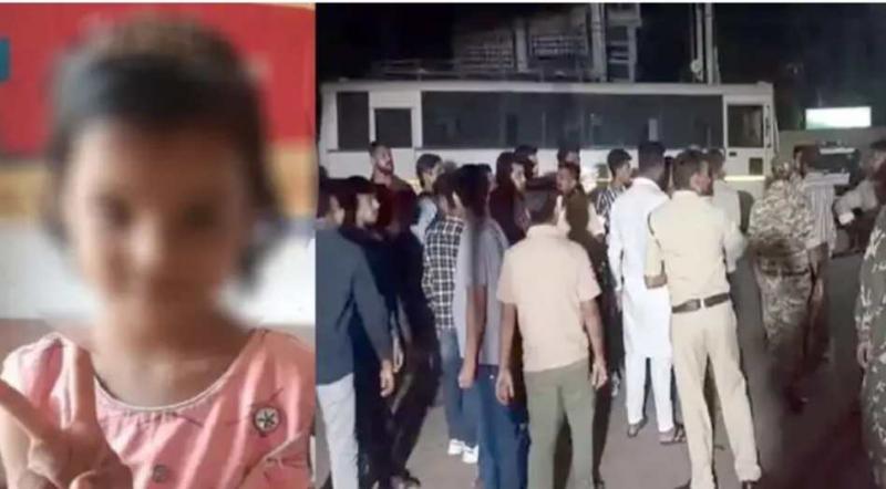 Durg is ashamed: A girl who went to attend a Kanya Bhojan was sexually harassed, she died of cardiac arrest, her body was found in a car yesterday, police took 3 suspects into custody… people set the suspect's house on fire, angry people gheraoed the police station, family members sat on a dharna with the body, demand for hanging the accused, Chhattisgarh, Khabargali