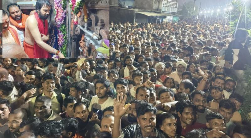 Doors of Nagchandreshwar temple opened at 12 midnight, it opens once a year, thousands of devotees in queue, Ujjain, joy of Nagpanchami in Jyotirling Mahakal temple, Khabargali