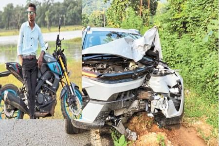 Bastar fighter jawan killed in Bijapur, car and bike collided violently hindi News Big News latest khabargali
