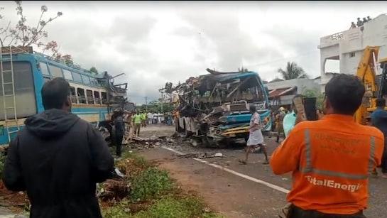 6 passengers killed, over 30 injured in a head-on collision between two buses in Tamil Nadu hindi News latest news khabargali 