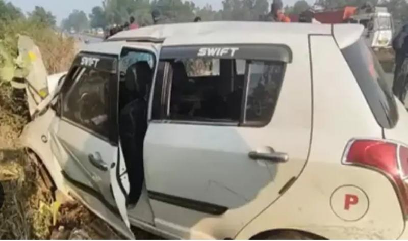 Car collides with divider, three dead, girl among the dead, 6 injured hindi News latest News khabargali 