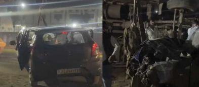 तेज रफ्तार डीसीएम और कार के बीच भिड़ंत, 3 लोगों की मौत, 5 गंभीर घायल खबरगली 3 people killed, 5 seriously injured in collision between high speed DCM and car hindi news latest news khabargali 