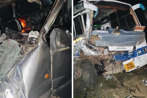 भिंड में बस और कार की भीषण टक्कर से 5 की मौत, 7 लोग गंभीर घायल खबरगली 5 killed, 7 seriously injured in a horrific collision between a bus and a car in Bhind madhyapradesh hindi news khabaragli 