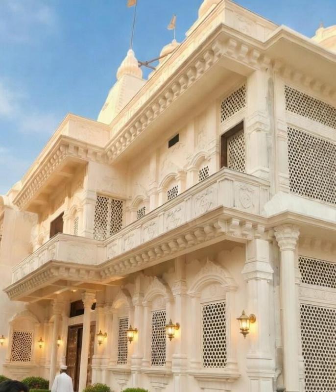 A unique glimpse of Rajasthani architecture at the heart of Raipur, transformation of the 157-year-old historical Shri Banke Bihari Temple, seven-day religious rituals starting from May 8, Bhajan Sandhya on May 13 and a grand Rath Yatra and Pran Pratishtha Mahotsav on May 14, Shri Banke Bihari Temple Trust, Petha Line, Nayapara, Sadar Bazar, Raipur, Chhattisgarh, Khabargali