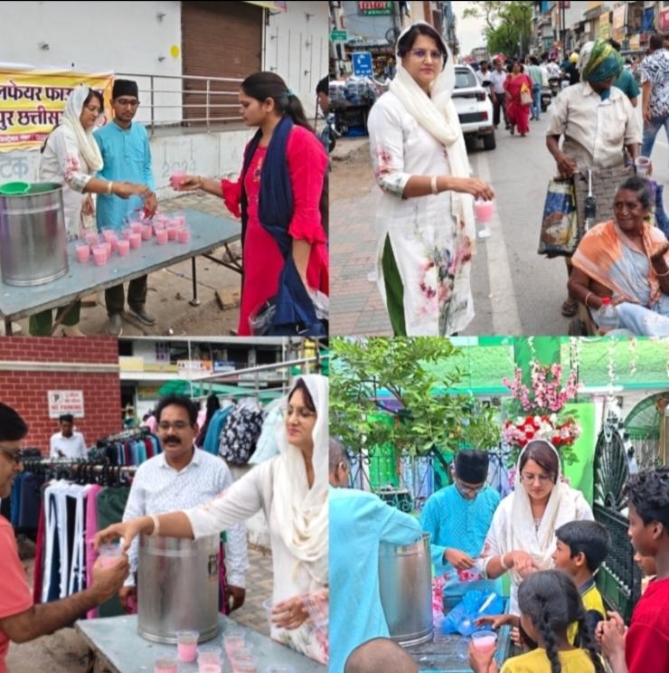 Raipur: Vedic Welfare Foundation distributed langar and sherbet on Muharram. Chairman Syed Salma said, 'Imam Hussain sacrificed his life to keep humanity alive'. Chhattisgarh, Khabargali