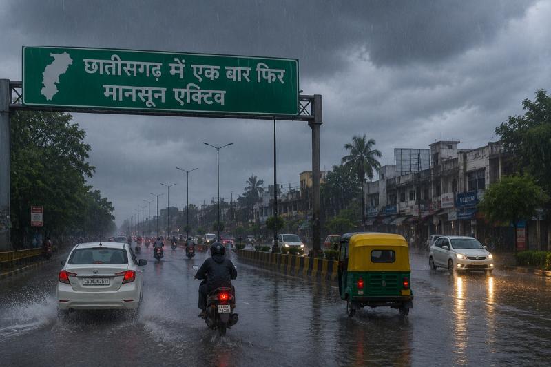 Heavy rainfall expected in Chhattisgarh over the next 4 days; orange alert issued for 14 districts. raipur chhattisgarh hindi news khabargali 